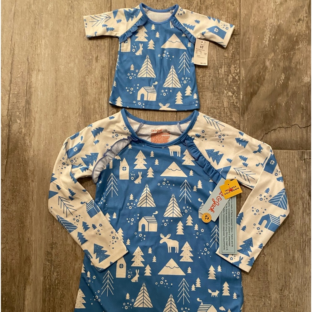 NWT nightgown and matching doll nightgown